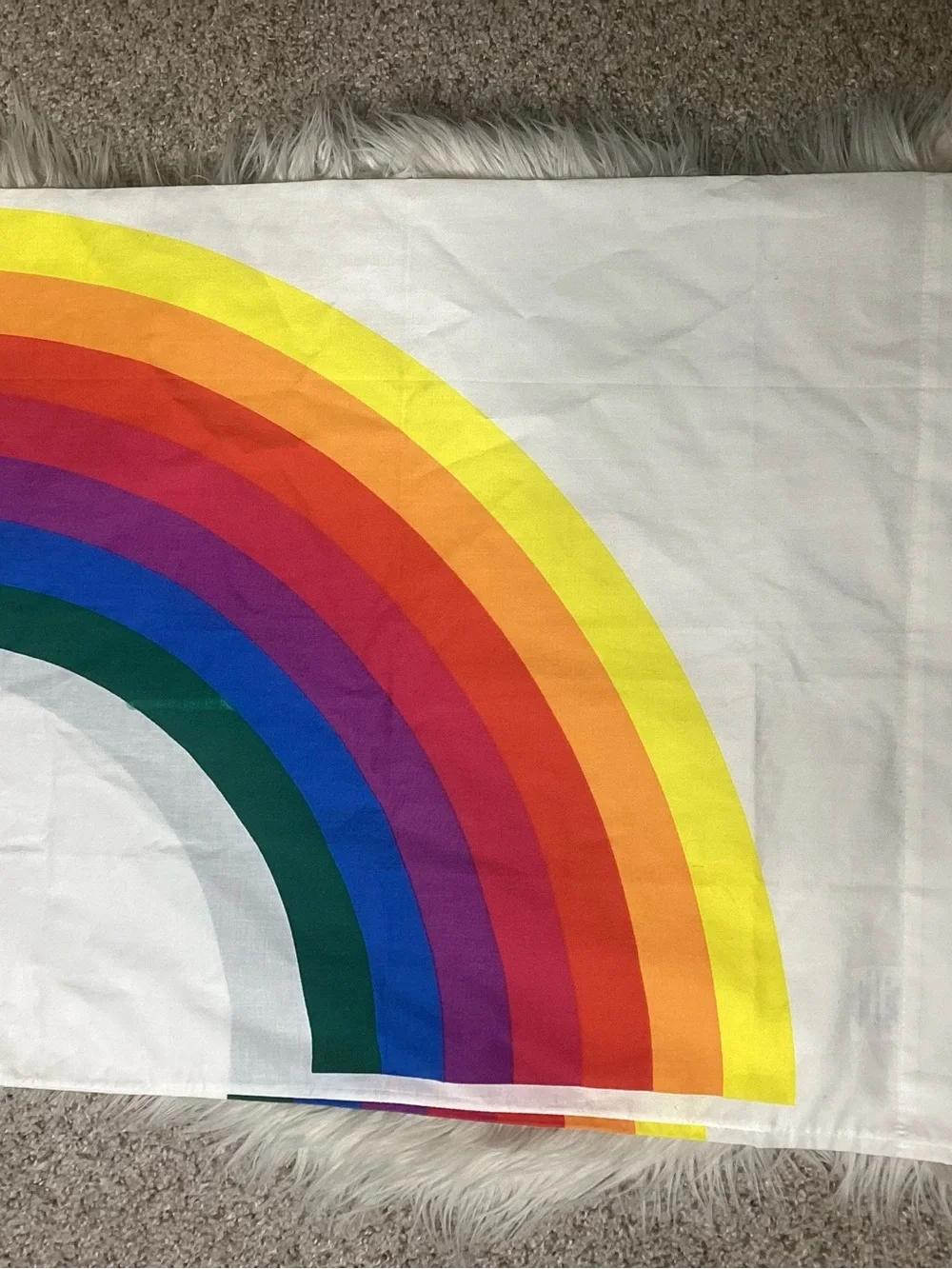 Vintage Wamsutta Rainbow Standard Pillowcase USA EUC
